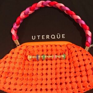 Uterque  fabric satin bag new in original bag